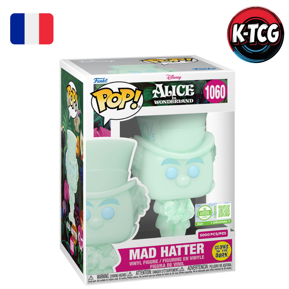 Funko Pop Mad Hatter 1060 (Glow) avec Pop! Protector - Édition Limitée 5000 PCS