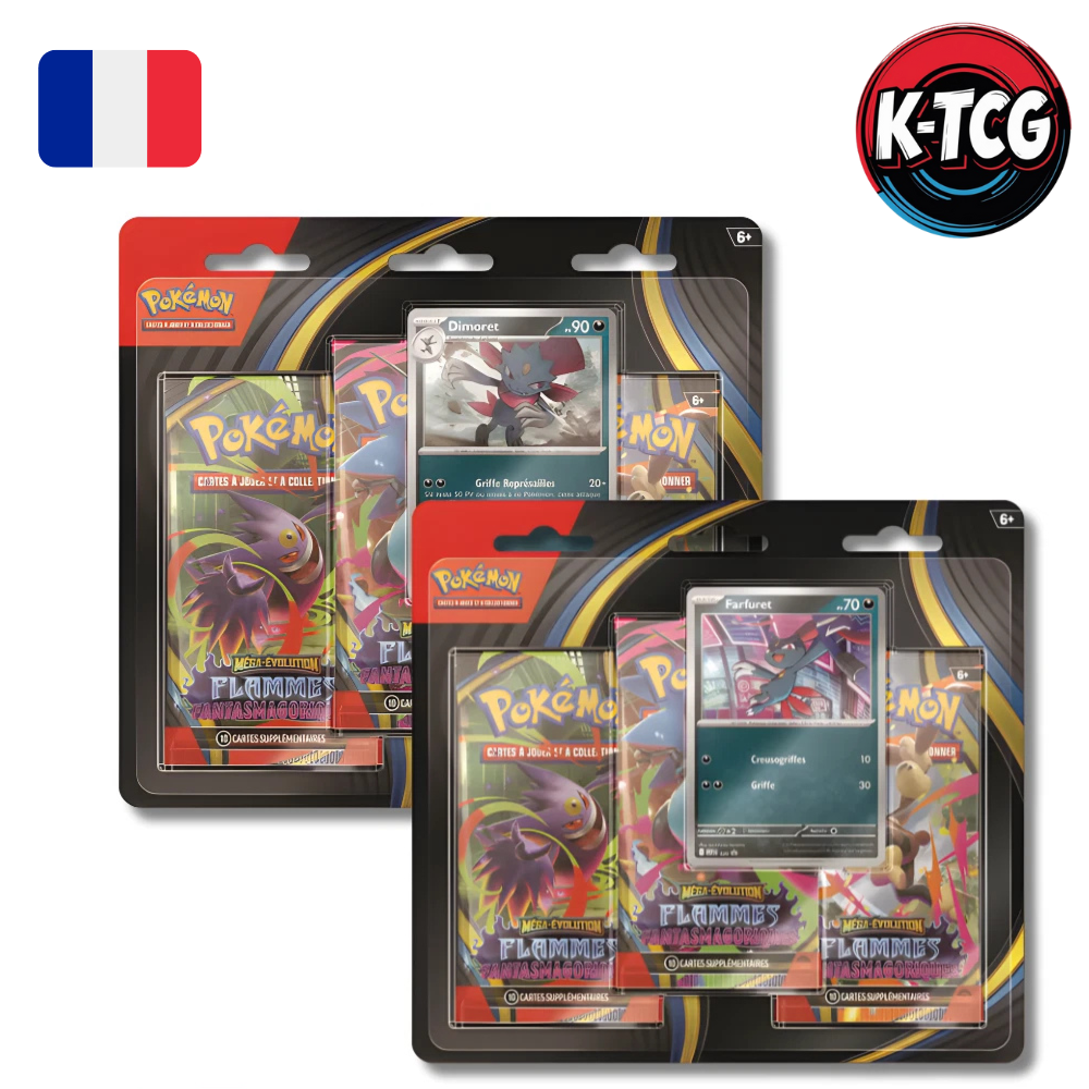 Artset Tripack Pokémon ME2 : Flammes Fantasmagoriques - Français