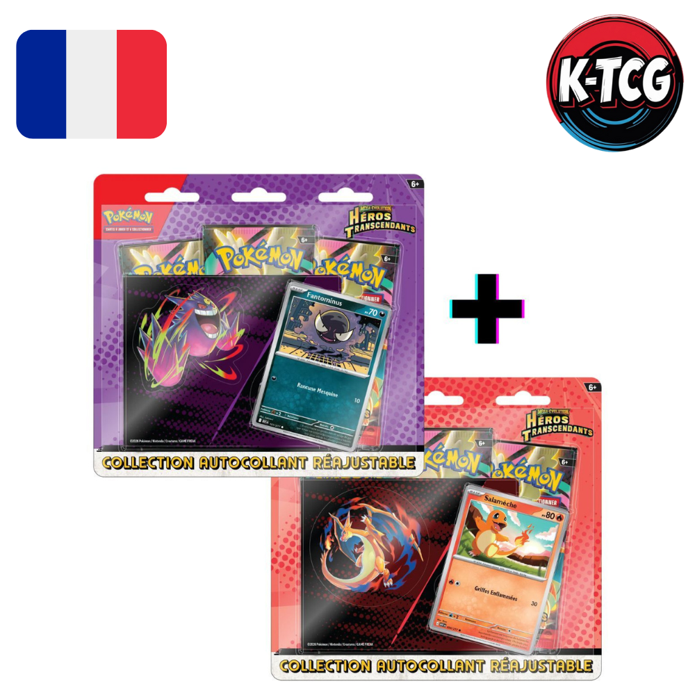 Lot de 2 Tripacks Pokémon ME2.5 Héros Transcendants – FR