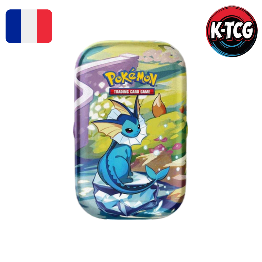 Mini Tin EV8.5 Évolutions Prismatiques – Aquali : Mini boîte métallique Pokémon officielle