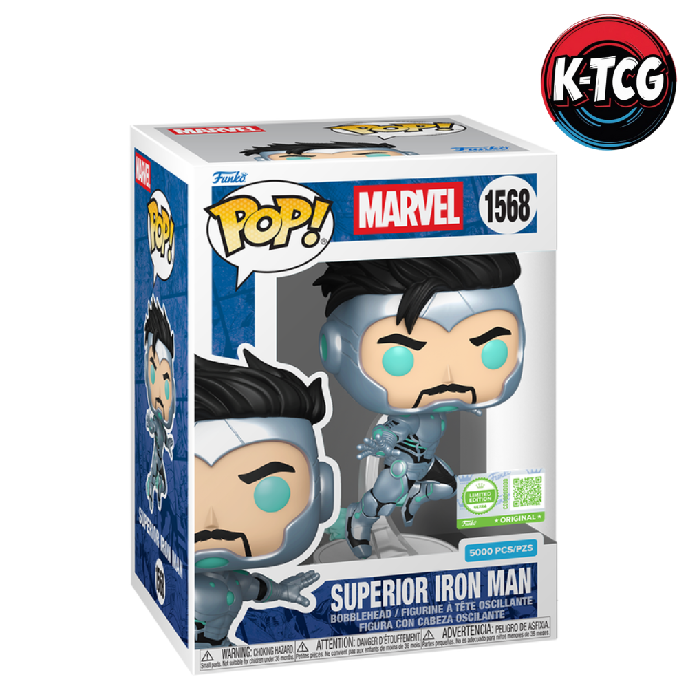 Funko Pop 1568 Superior Iron Man with Pop! Protector – Marvel – Édition Limitée 5000 ex