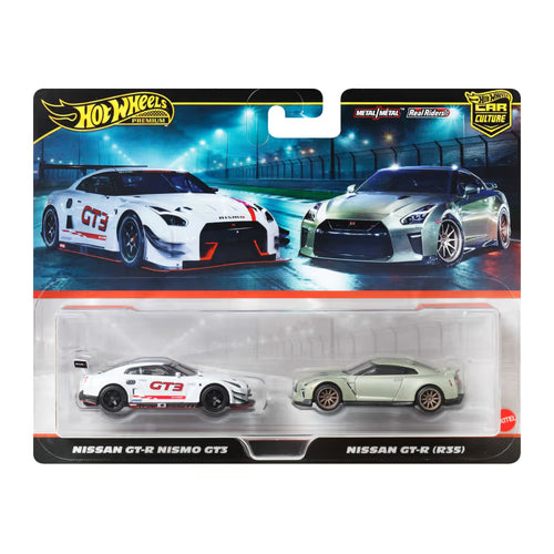 Coffret Hot Wheels Car Culture Premium - Nissan GT-R Nismo GT3 & GT-R35 1/64