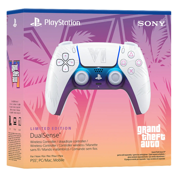 PRÉCOMMANDE – Manette sans fil Sony DualSense® – Édition limitée Grand Theft Auto VI Black – PS5 / PC / Mac / Mobile